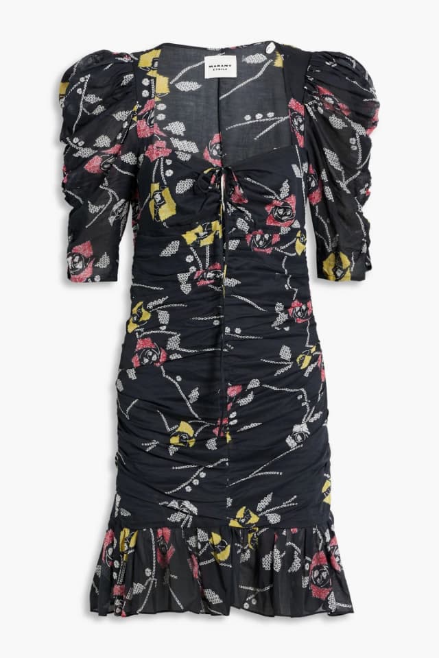 Marant Étoile Galdino Floral-Print Cotton-Voile Mini Dress, image 1 of 1 from THE OUTNET