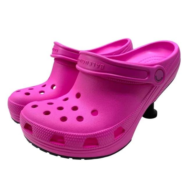 Balenciaga Madame 80 Crocs Mules Pumps Rubber Pink Shoes in Pink from The Reluxe, photo 1 of 1