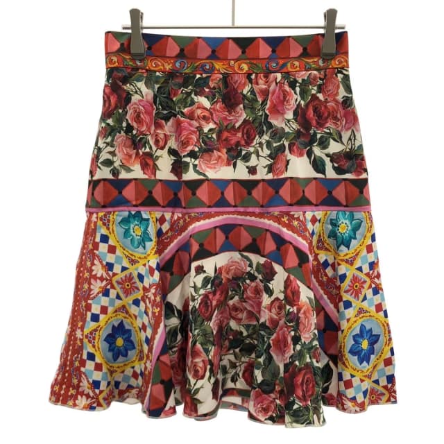 Dolce & Gabbana Flower Print Skirt Mix 38 in Silk from The Reluxe, photo 1 of 1