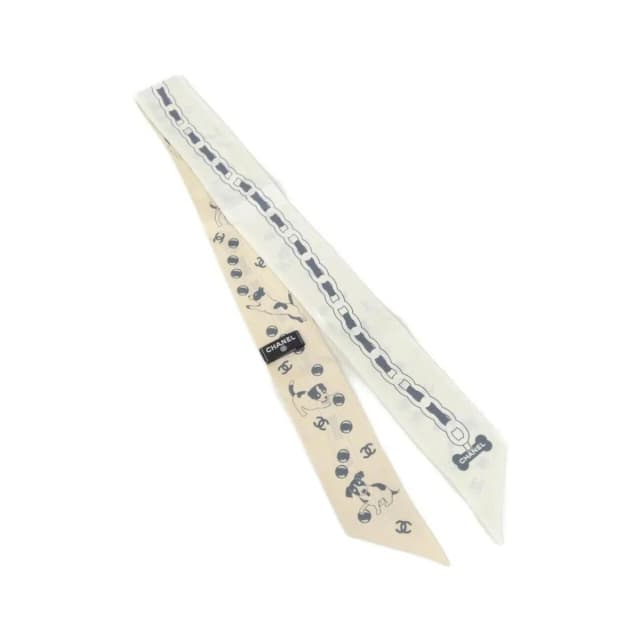 Chanel Hair Band Hair Accessories White in White Silk from The Reluxe, photo 1 of 1