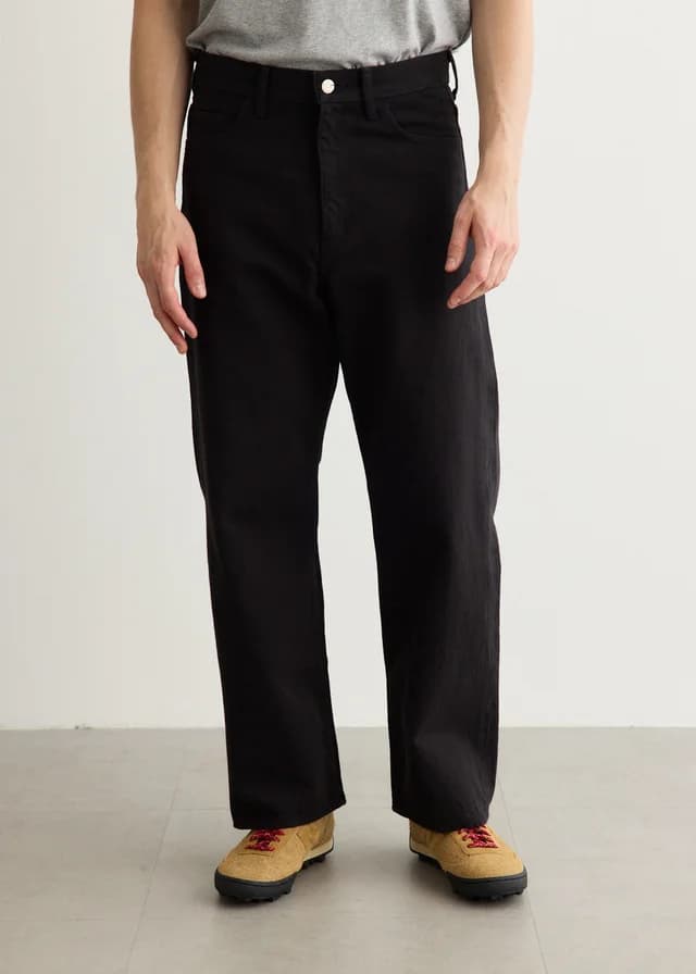 Yaeca CONTEMPO Coloured Denim Wide Jeans in BLACK?LOGWOOD?, image 1 of 1 from Incu