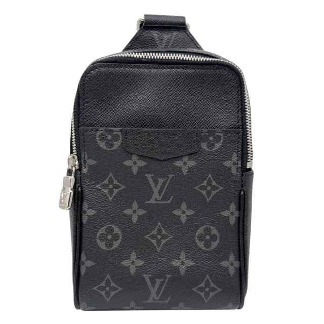 Louis Vuitton Outdoor Slingbag Monogram Taigarama Leather Crossbody Bag Black in Black Leather from Dallas Designer Handbags, photo 1 of 1