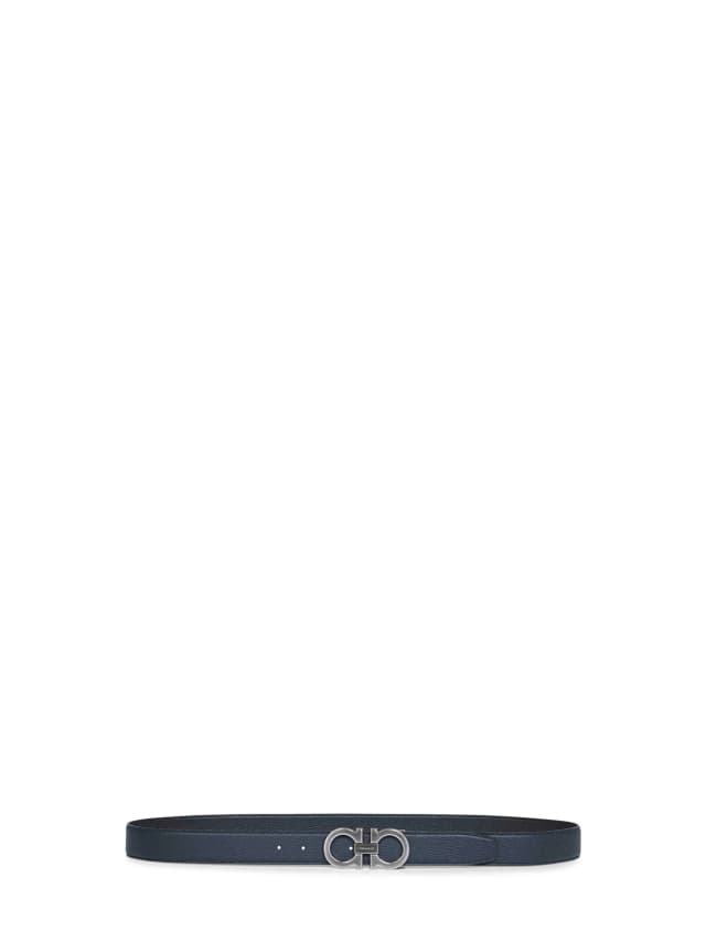 Ferragamo Two-Tone Gancini Reversible Belt — Blue Calf Leather in Blue Calfskin from HEWI, photo 1 of 1