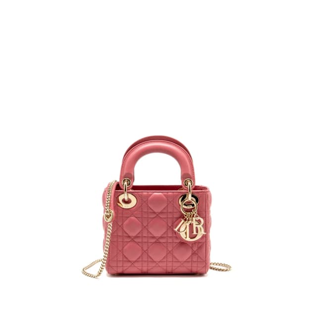 mini lady dior Lambskin pink LGHW in Pink Lambskin from EMIER, photo 1 of 1