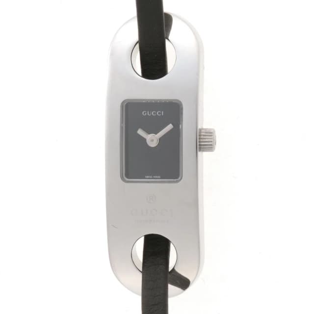 Gucci Watch Stainless Steel Black in Black Leather from The Reluxe, photo 1 of 1