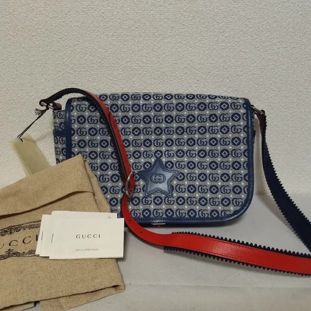 Gucci Double Geometric Cotton Jacquard Shoulder Bag in Canvas from The Reluxe, photo 1 of 1