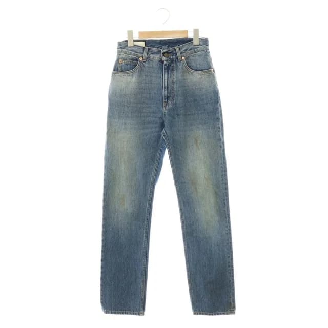 Gucci Pants Jeans Tapered Logo Button 22 Blue in Blue Denim from The Reluxe, photo 1 of 1