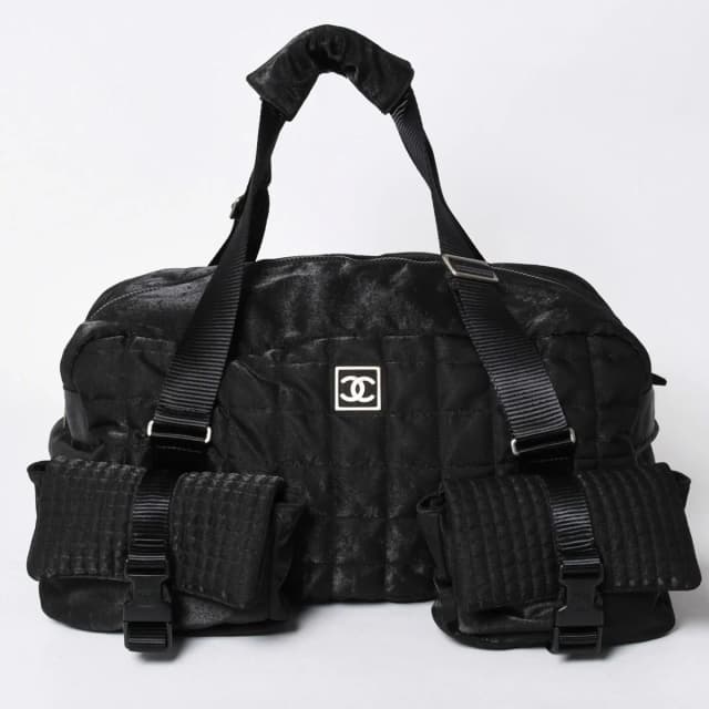 Chanel Sports Line Boston Bag Quilted Black Silver in Black from The Reluxe, photo 1 of 1