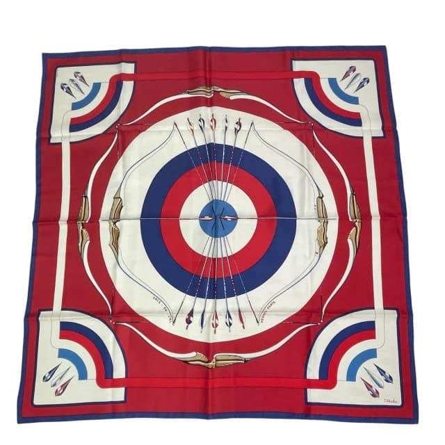 Hermès Carre 90 Silk Scarf Arcs En Ciel Multicolor in Multicolor Silk from The Reluxe, photo 1 of 1