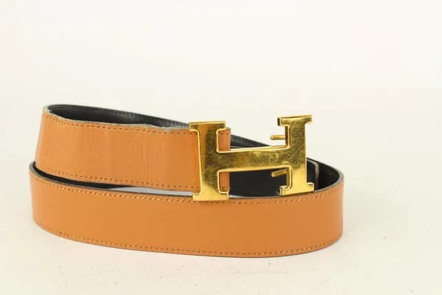 Hermès Black x Brown x Gold 32mm Reversible H Logo Belt Kit in Black Leather from Bagriculture, photo 1 of 1
