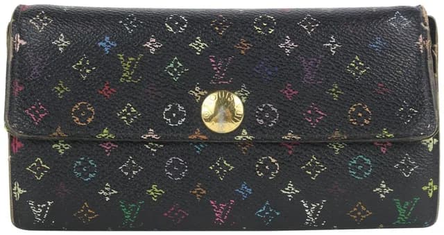 Louis Vuitton Black Multicolor Sarah Long Wallet in Black Canvas from Bagriculture, photo 1 of 1