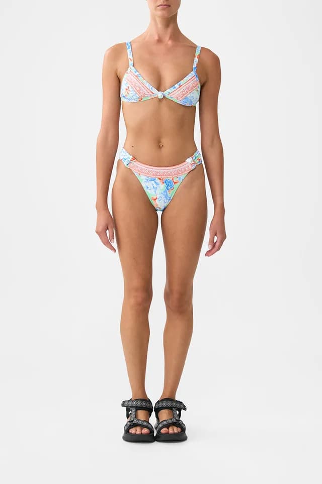 Camilla eBoutique TRI BIKINI TOP WITH KNOT FRONT TOPKAPI POP, image 1 of 1 from CAMILLA