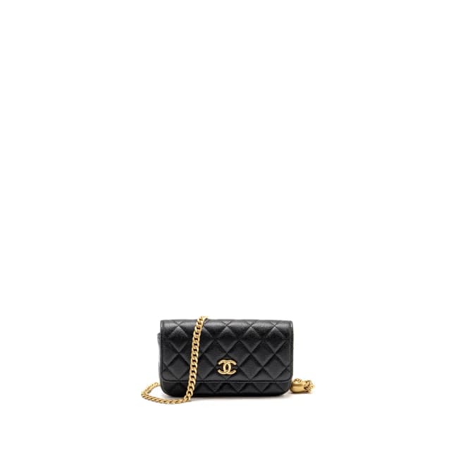 Chanel Coco Love Mini Flap Wallet on Chain Caviar Black GHW (Microchip) in Black Caviar leather from EMIER, photo 1 of 1