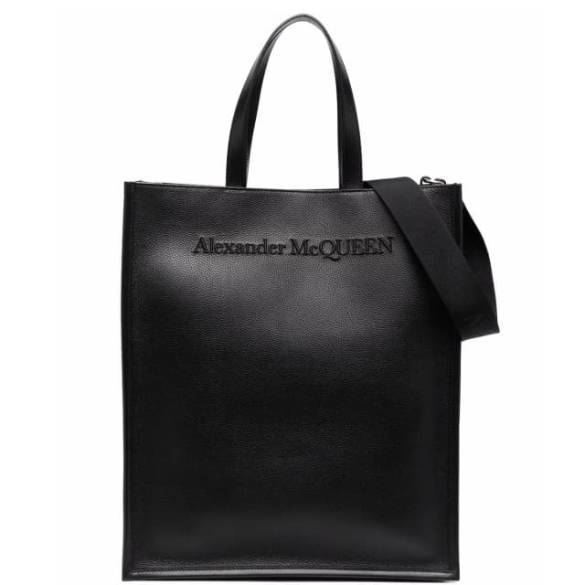 Alexander McQueen Edge N/S Tote with Strap, Black, image 1 of 1 from Cultstatus