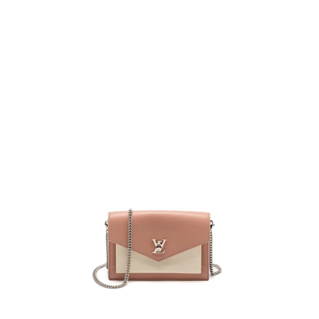 Louis Vuitton My Lock Me Chain Pochette Calfskin Pink/Creamy White SHW in White Calfskin from EMIER, photo 1 of 1