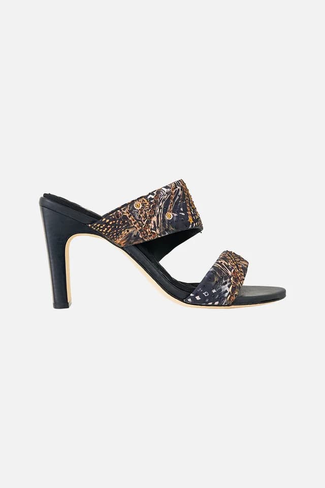 Camilla eBoutique PAMELA ASYMMETRICAL HEEL SANDAL FELINE FOLKLORE, image 1 of 1 from CAMILLA