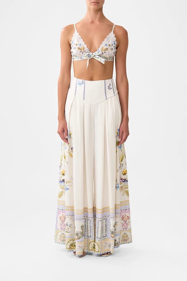Camilla eBoutique SCALLOPED EDGE TRIANGLE BRALETTE WITH BOW FRONT BOTANICAL BALLADS, image 1 of 1 from CAMILLA