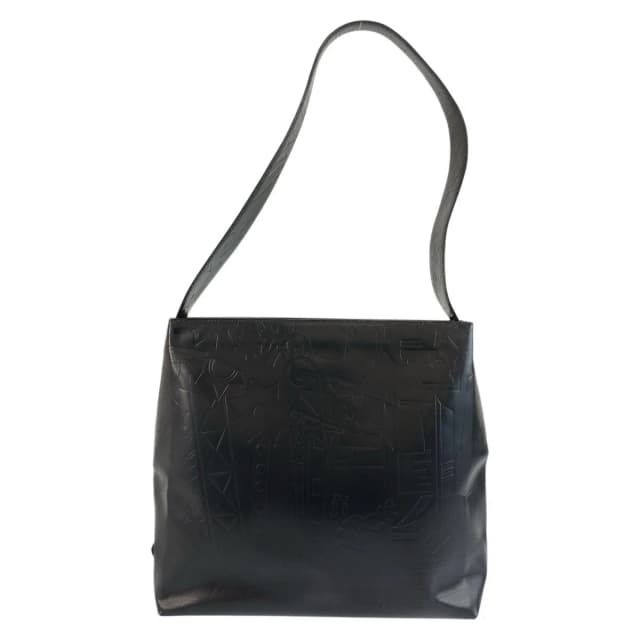 Prada Embossed Black Patent Leather Shoulder Bag in Black Patent leather from The Reluxe, photo 1 of 1