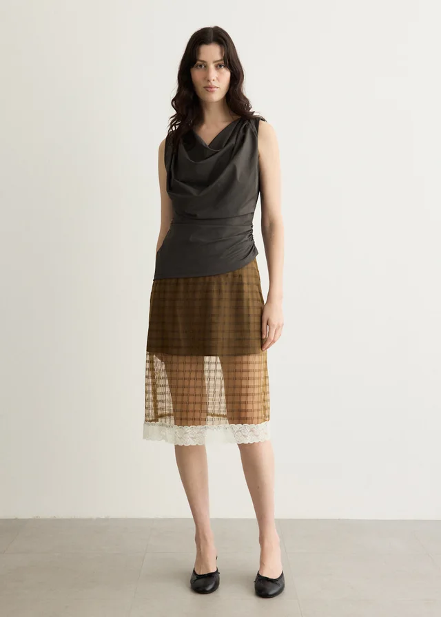 Wynn Hamlyn Lori Knit Top in Slate Grey, image 1 of 1 from Incu
