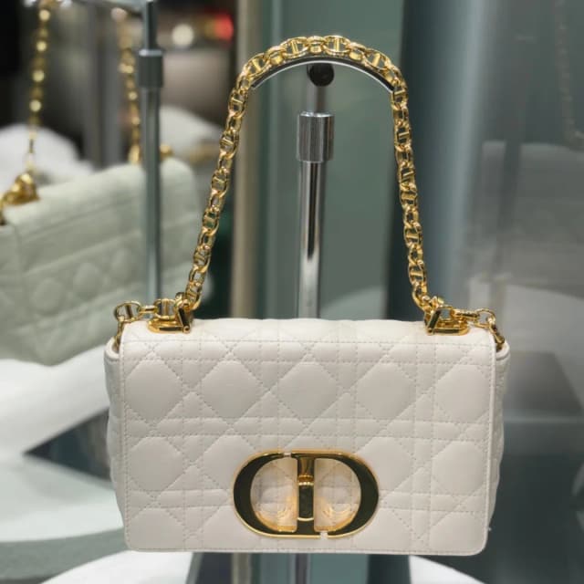 Dior Ivory Caro Bag Small in White Calfskin from Revivre, photo 1 of 1