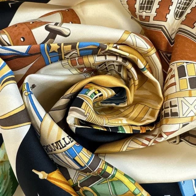Hermès Carre 90 Normandy Coast Charm Scarf in Silk from The Reluxe, photo 1 of 1