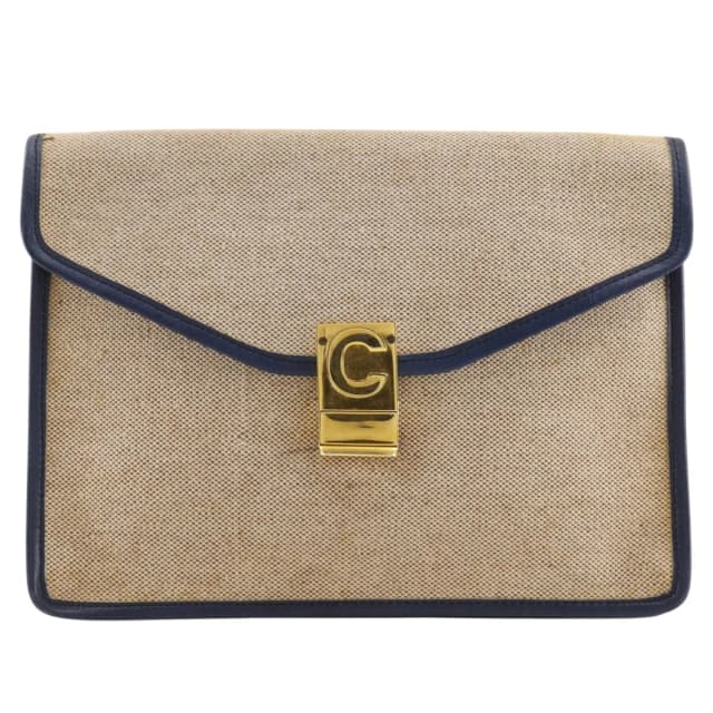 Celine Vintage Canvas Beige Clutch Bag in Beige Canvas from The Reluxe, photo 1 of 1