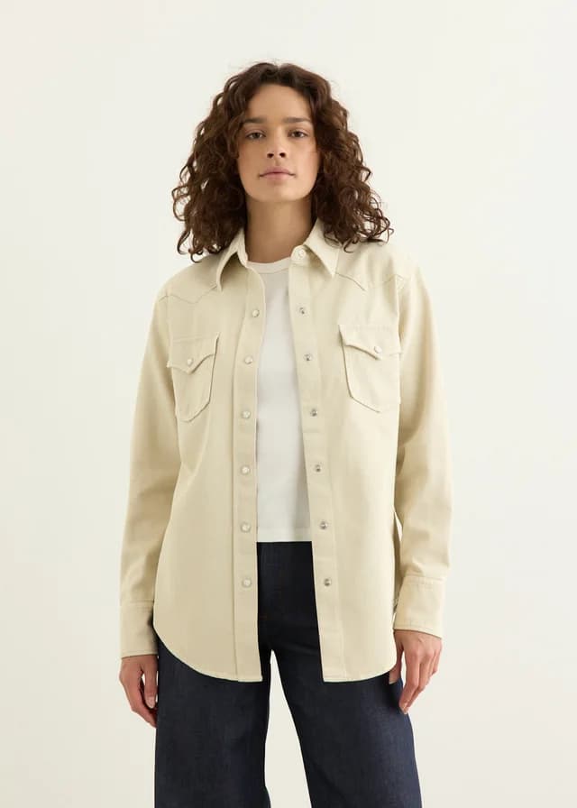 A.P.C. Western Shirt in AAE MASTIC, image 1 of 1 from Incu