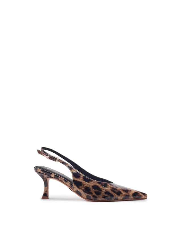 Moda In Pelle Gallia High Heel Court Shoes Brown in LEOPARD PATENT, image 1 of 1 from Fenwick