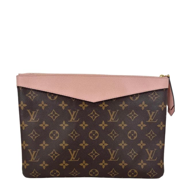 Louis Vuitton Daily Pouch Monogram Canvas Clutch Pink in Pink Coated canvas from Dallas Designer Handbags, photo 1 of 1