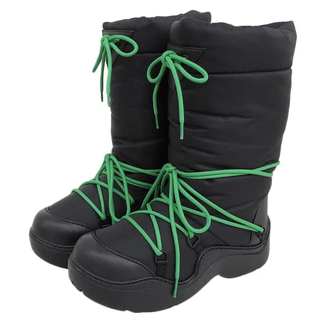 Bottega Veneta Paddle Bomber Boots Shoes Black in Black Nylon from The Reluxe, photo 1 of 1
