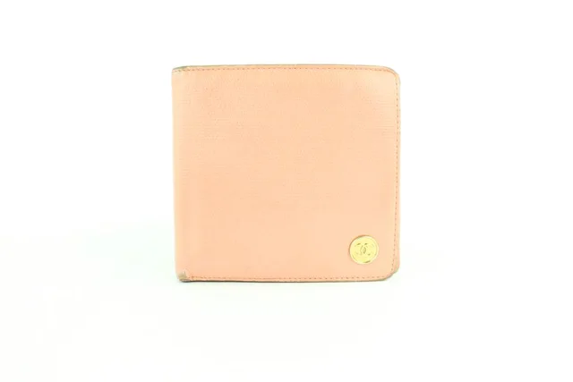 Chanel Caviar Pink Button Line Compact Bifold Wallet in Pink Caviar leather from Bagriculture, photo 1 of 1
