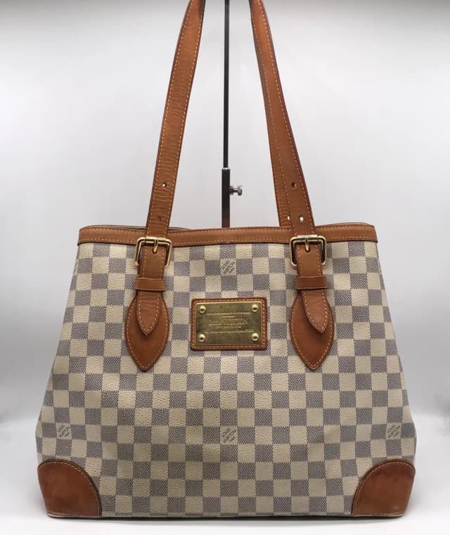 Louis Vuitton Damier Azur Hampstead MM Tote Shoulder Bag Price Negotiation from The Reluxe, photo 1 of 1