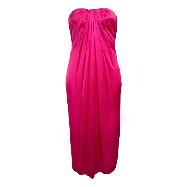 Alexander McQueen Dress with Miu Black Silk Belt in Hot Pink Silk from Designer Archives, photo 1 of 1
