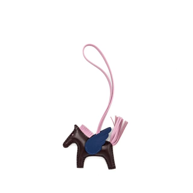 Hermès rodeo pegase PM bag charm rouge sellier / mauve sylvestre / blue saphir Stamp Z in Red Leather from EMIER, photo 1 of 1