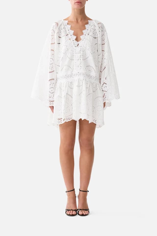 Camilla eBoutique V NECK RELAXED SHORT DRESS WITH DROPPED WAIST A TILED WONDERLAND, image 1 of 1 from CAMILLA