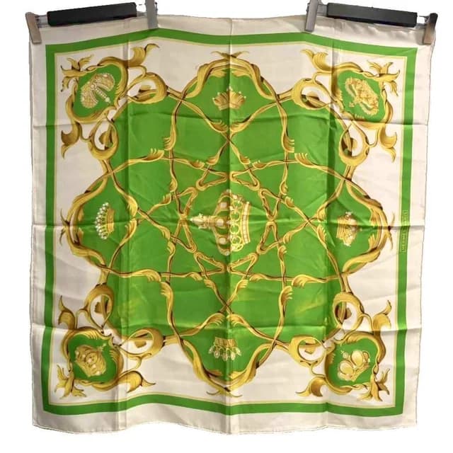 Hermès Carre 90 Scarf Crown Green in Green from The Reluxe, photo 1 of 1