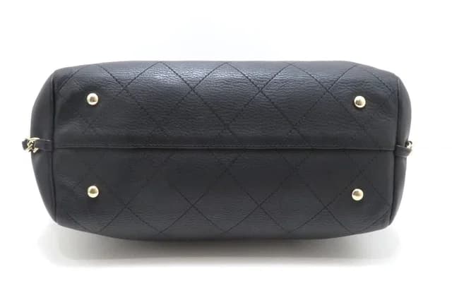 Chanel CC Logo Quilted 2-Way Tote Bag Calfskin Black in Black Calfskin from The Reluxe, photo 1 of 1
