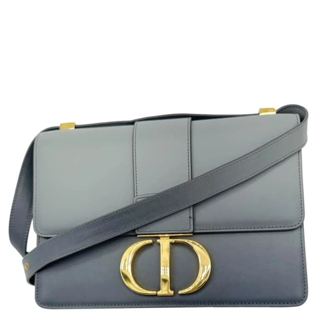 Dior 30 Montaigne Flap Gradient Leather Crossbody Bag Grey in Grey Leather from Dallas Designer Handbags, photo 1 of 1