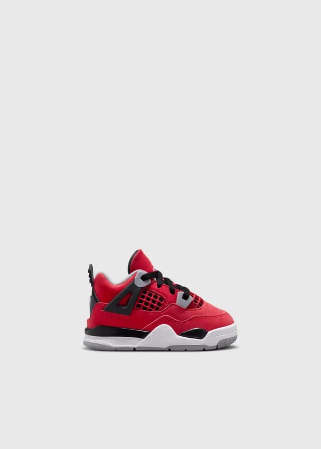 Nike Air Jordan 4 Retro 'Toro Bravo' Sneakers (TD) in FIRE RED/WHITE-BLACK-CEMENT GR, image 1 of 1 from Incu