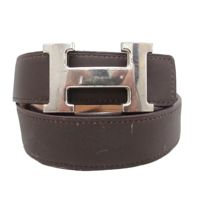Hermès Constance Belt Logo Leather Buckle 80 Brown in Brown Leather from The Reluxe, photo 1 of 1