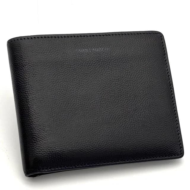 Saint Laurent Fold Wallet Bifold Leather Dark Navy Blue in Navy Leather from The Reluxe, photo 1 of 1