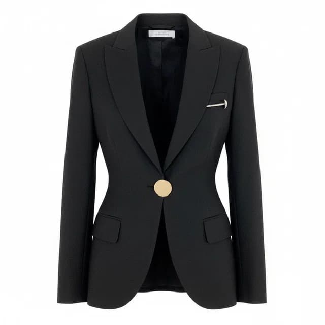 Versace Elastic Stretch Logo Plate Polyester Rayon Polyurethane Tailored Jacket from The Reluxe, photo 1 of 1