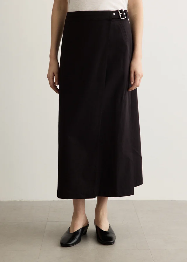 Incu Collection Umbra Wrap Skirt in BLACK, image 1 of 1 from Incu
