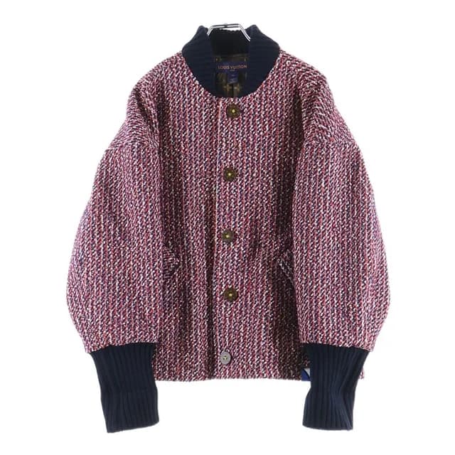 Louis Vuitton Monogram Tricolor Boucle Tweed Jacket Red in Red Tweed from The Reluxe, photo 1 of 1