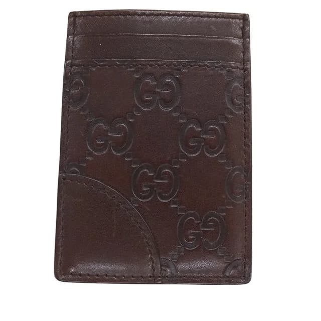 Gucci Card Case Guccissima Brown Compact in Brown Leather from The Reluxe, photo 1 of 1