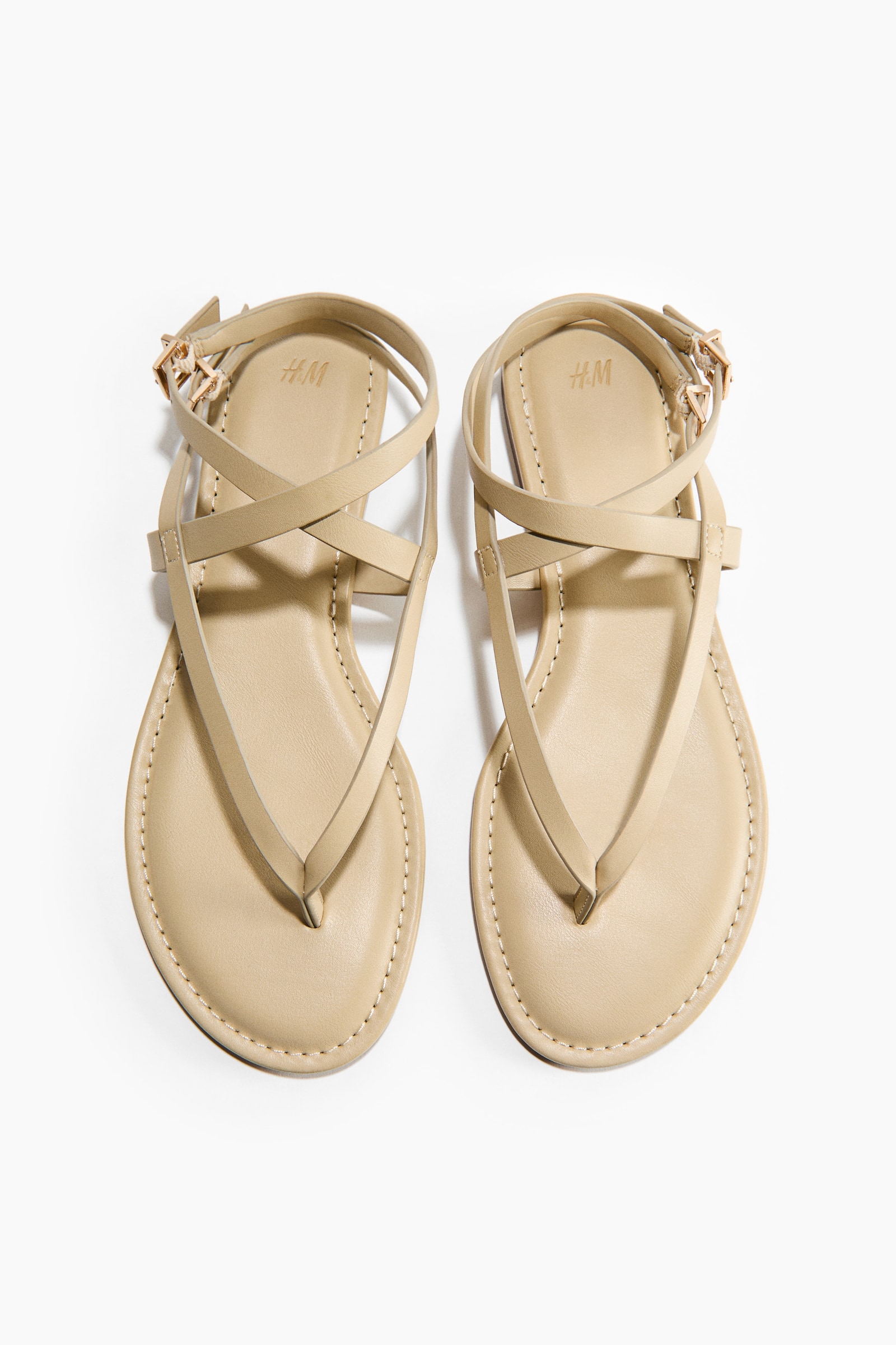 H&M Strappy Sandals in Light beige, image 1 of 1 from H&M (Canada)