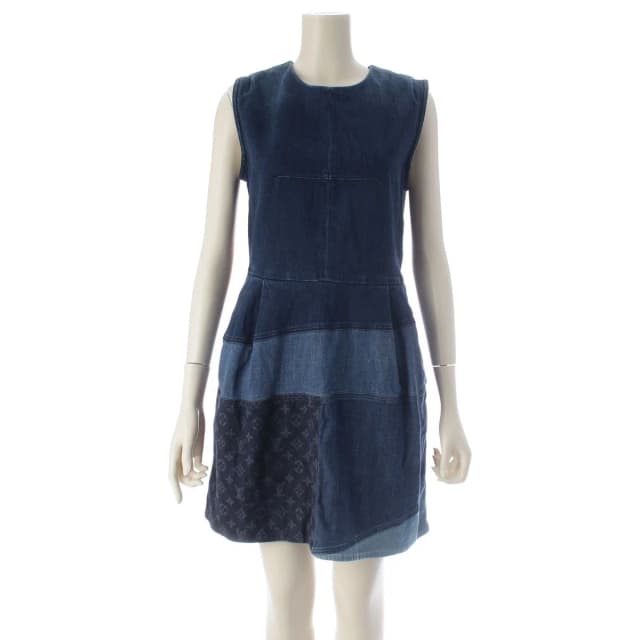 Louis Vuitton Sleeveless Monogram Dress Indigo 38 in Denim from The Reluxe, photo 1 of 1
