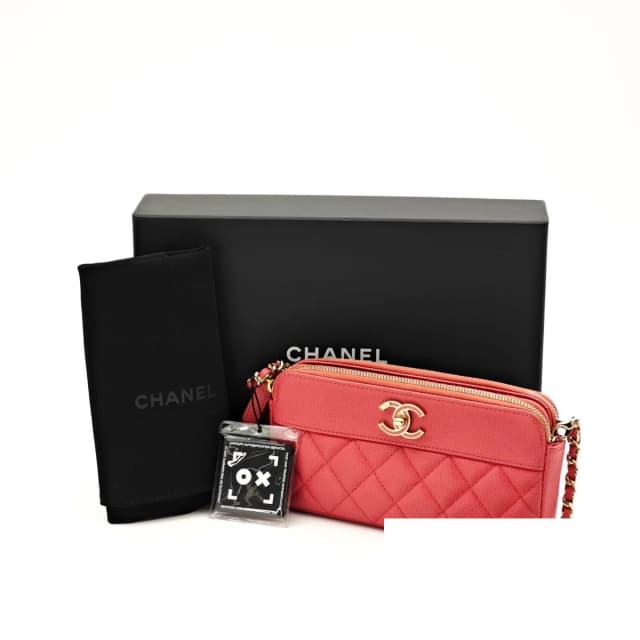 Chanel Chain Wallet Shoulder Bag Small Pink in Pink Leather from The Reluxe, photo 1 of 1
