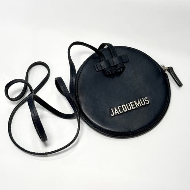 Jacquemus Le Pitchou Round Coin Purse Navy in Navy Leather from Revivre Luxury Consignment, photo 1 of 1