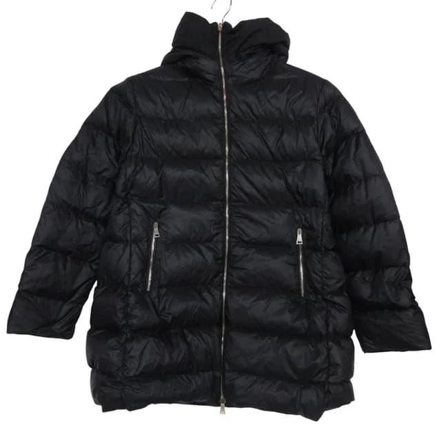 Moncler Down Jacket Colliers Collier Reversible Coat Outer Zip Up Hooded Black in Black from The Reluxe, photo 1 of 1